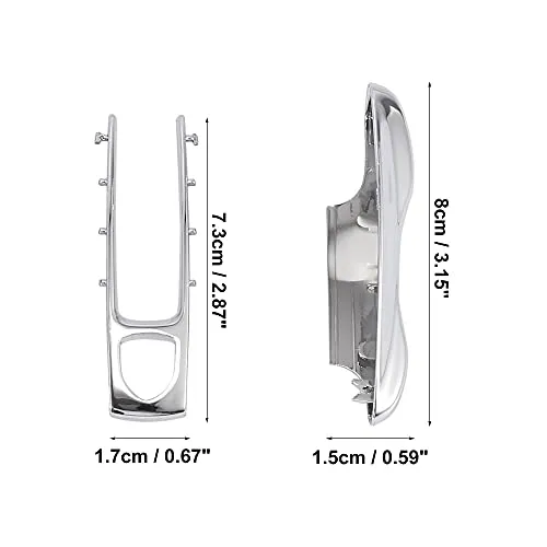 1 Set Silver Tone Painted Key Cover Fob Shell Cover for Porsche Panamera Cayenne Taycan