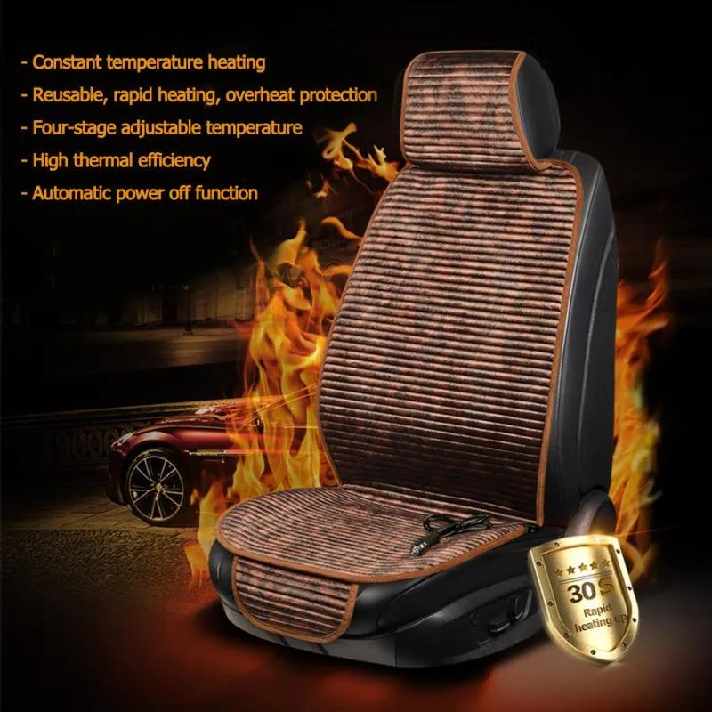 12v Car Electric Heated Cushion Auto Supplies Heated Pad Car Heating Pad Winter Thermal Seatpad Interface Car Heating Seat Cover