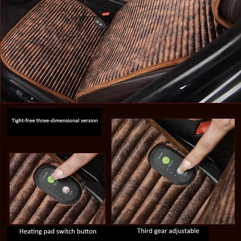 12v Car Electric Heated Cushion Auto Supplies Heated Pad Car Heating Pad Winter Thermal Seatpad Interface Car Heating Seat Cover
