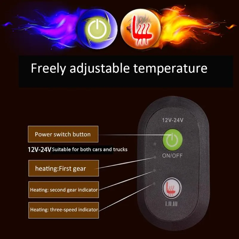 12v Car Electric Heated Cushion Auto Supplies Heated Pad Car Heating Pad Winter Thermal Seatpad Interface Car Heating Seat Cover