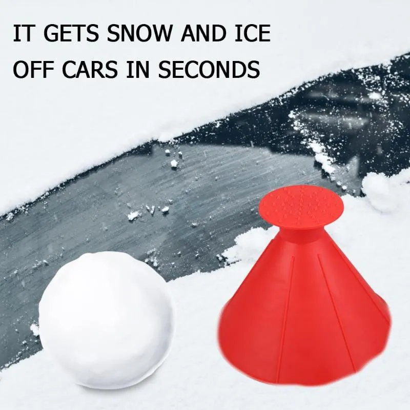 1Pcs Magic Ice Remover Cone Shaped Ice Scraper Shovel Outdoor Funnel Windshield Snow Remover Car Tool Ice Scraper Car Styling
