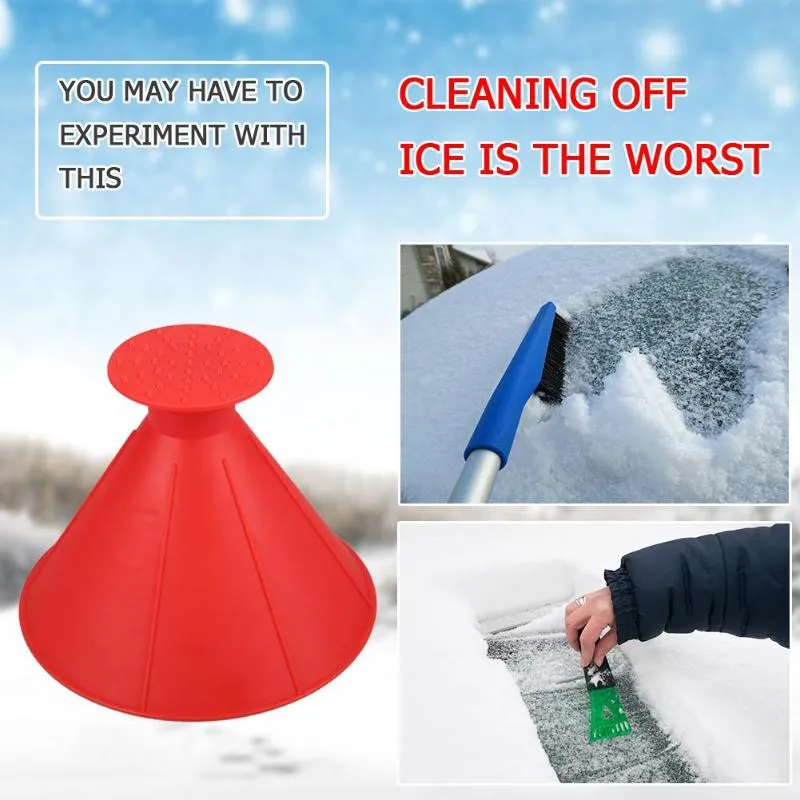 1Pcs Magic Ice Remover Cone Shaped Ice Scraper Shovel Outdoor Funnel Windshield Snow Remover Car Tool Ice Scraper Car Styling