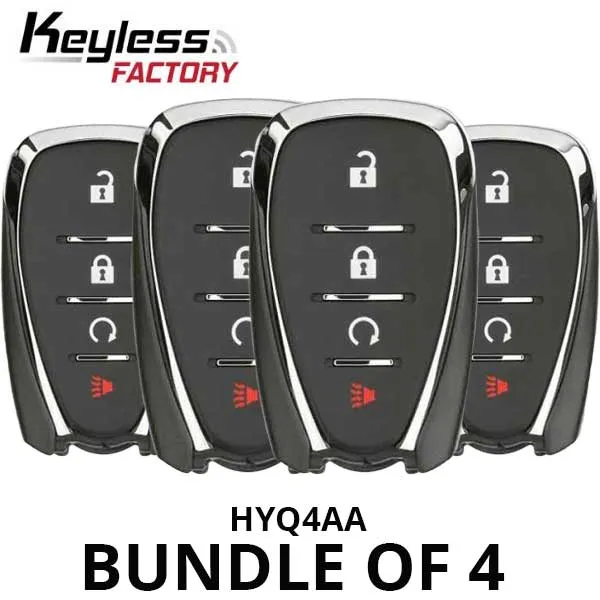 4 x 2016-2022 Chevrolet Bolt Equinox Trax Sonic Volt / 4-Button Smart Key / HYQ4AA (BUNDLE OF 4)