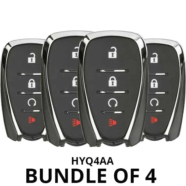 4 x 2016-2022 Chevrolet Bolt Equinox Trax Sonic Volt / 4-Button Smart Key / HYQ4AA (BUNDLE OF 4)