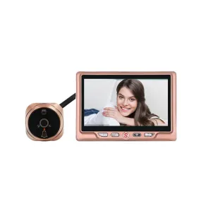 4.3-Inch LCD Peephole Doorbell Camera with 120 Degree PIR Motion Detection Video Recording Camera IR Night Vision For Home Security