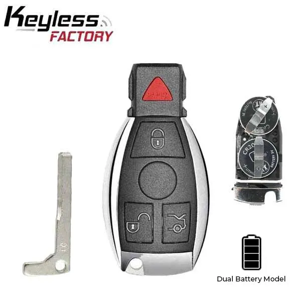 5 x 1997-2014 Mercedes Benz / 4-Button Fobik Key / IYZ-3312 / 315 MHz (Double Battery) (AFTERMARKET) (PACK OF 5)