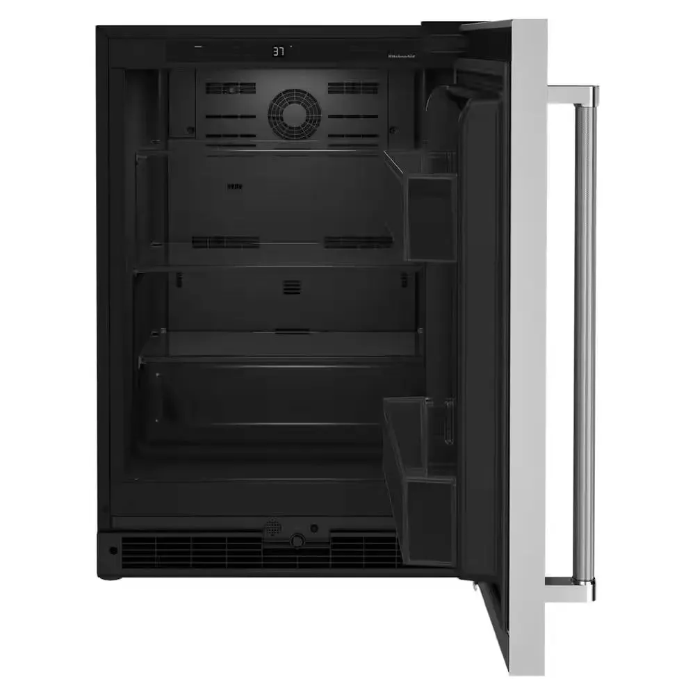 5.0 Cu. Ft. Mini Fridge in Black Cabinet with Stainless Door without Freezer