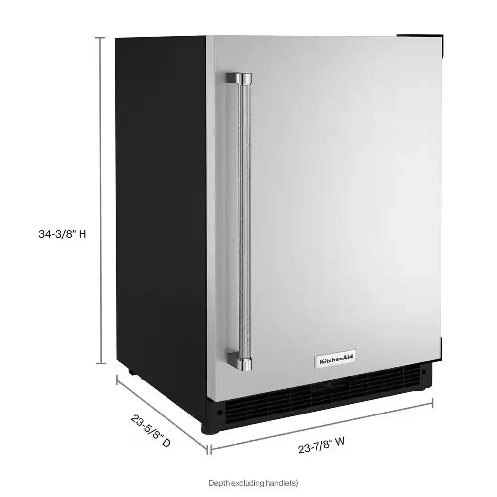 5.0 Cu. Ft. Mini Fridge in Black Cabinet with Stainless Door without Freezer