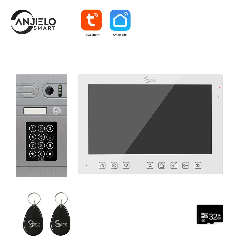 7 inch 1080P WiFi Video Doorbell Camera Tuya Smart Home Video Intercom with Night Vision Motion Detection Camera for Home Security