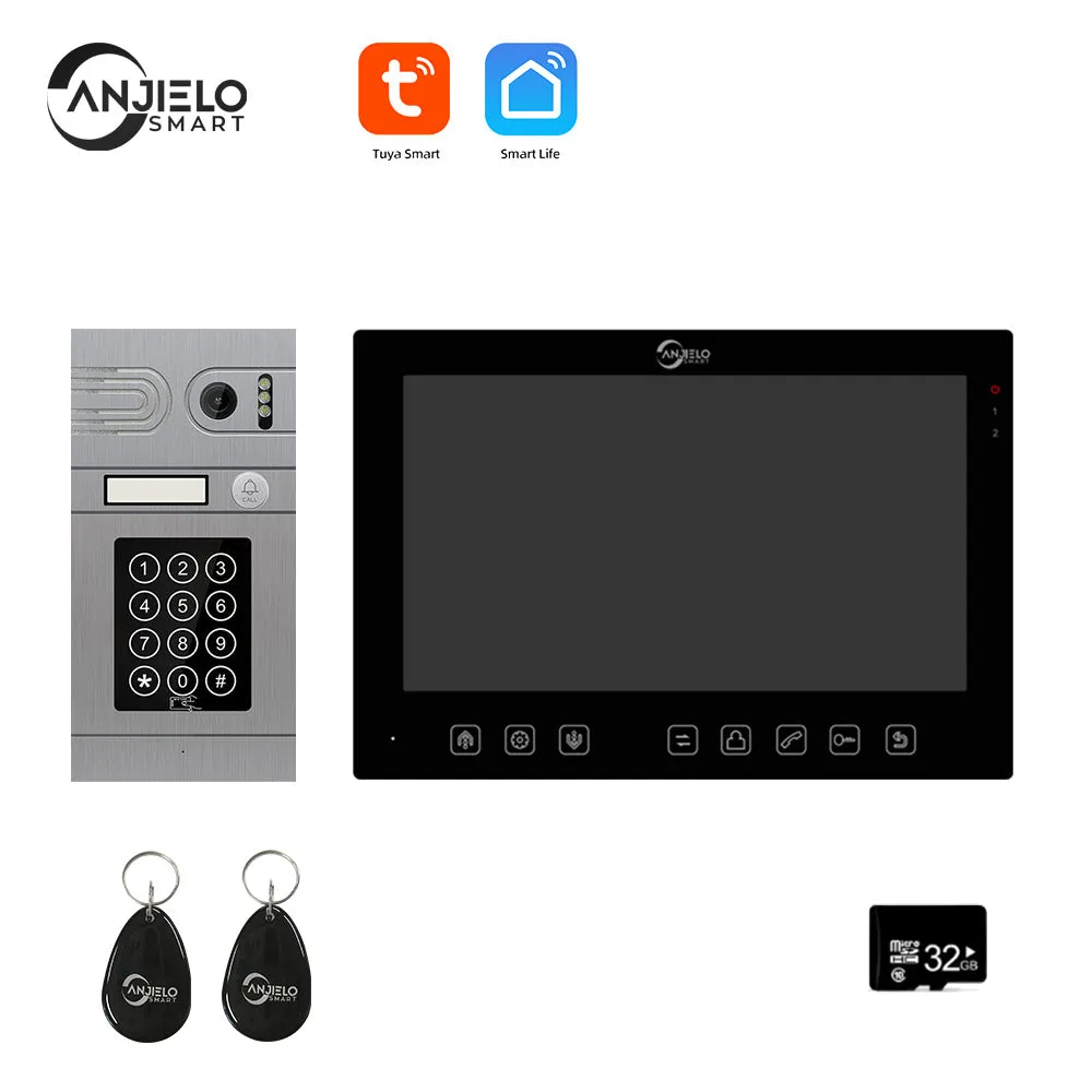 7 inch 1080P WiFi Video Doorbell Camera Tuya Smart Home Video Intercom with Night Vision Motion Detection Camera for Home Security