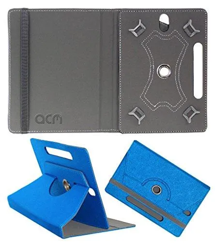 Acm Designer Rotating Leather Flip Case For Lenovo Tab 3 7 Essential Tablet Cover Stand Dark Blue