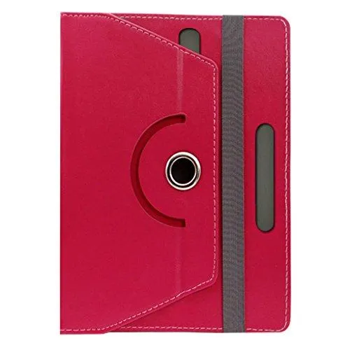 Acm Rotating 360° Leather Flip Case For Lenovo Tab 3 7 Essential Tablet Cover Stand Dark Pink