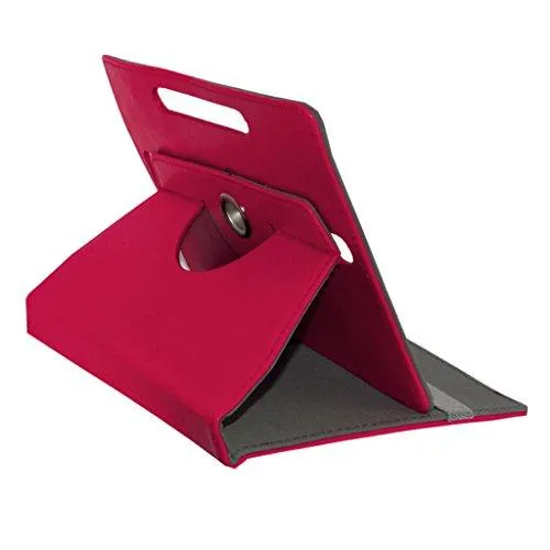 Acm Rotating 360° Leather Flip Case For Lenovo Tab 3 7 Essential Tablet Cover Stand Dark Pink