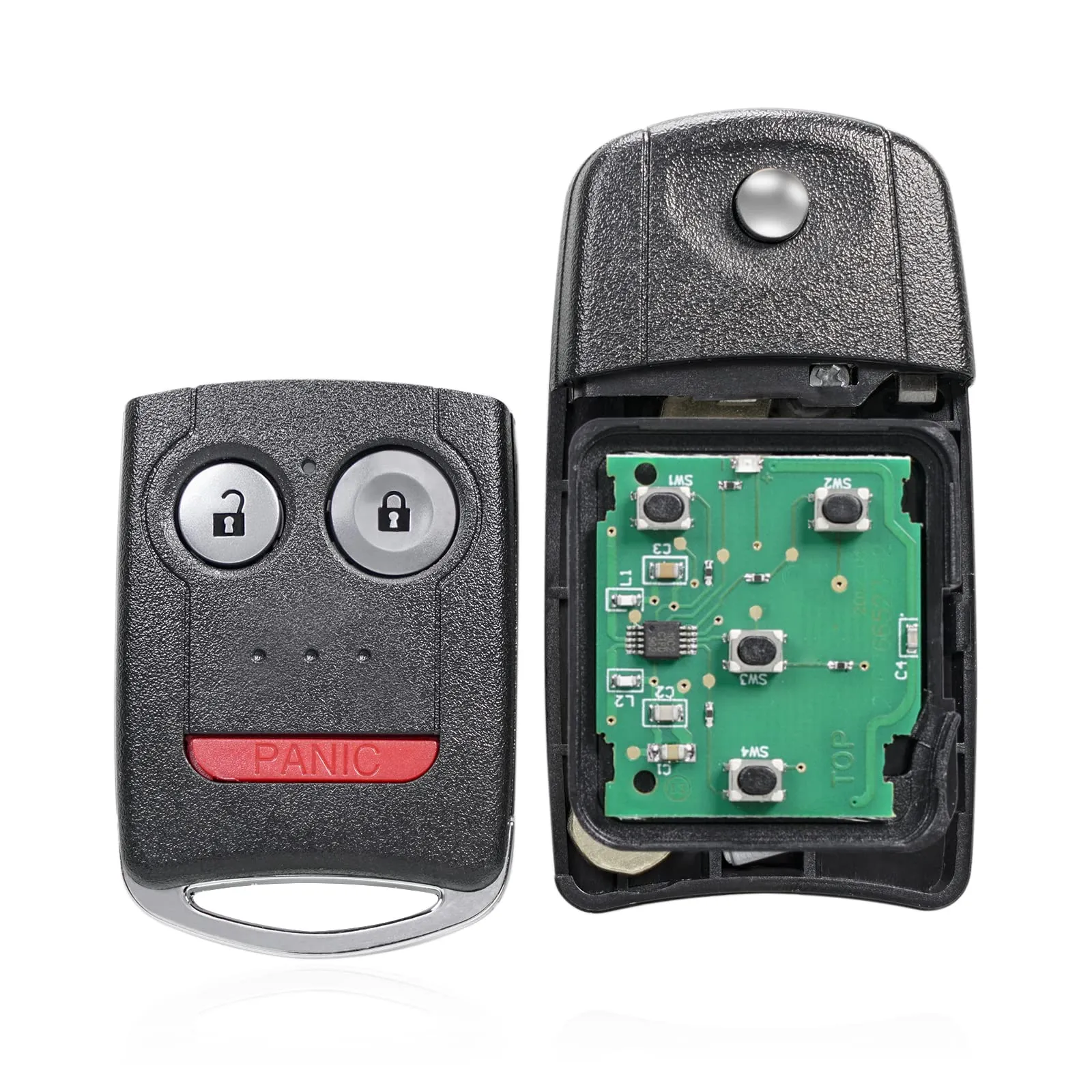 ADAURIS Keyless Entry Remote Flip Key Fob Fits for Honda Acura MDX 2007-2013/RDX 07-13 Replacement FCC ID: N5F0602A1A (3 Buttons)