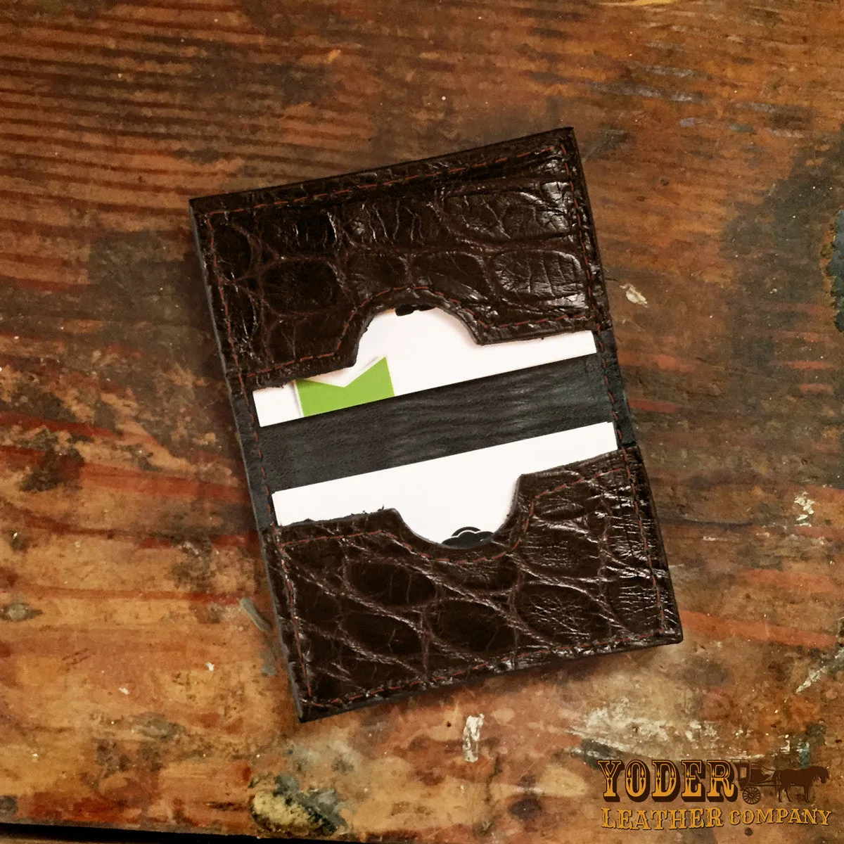 Alligator Brown Card Case