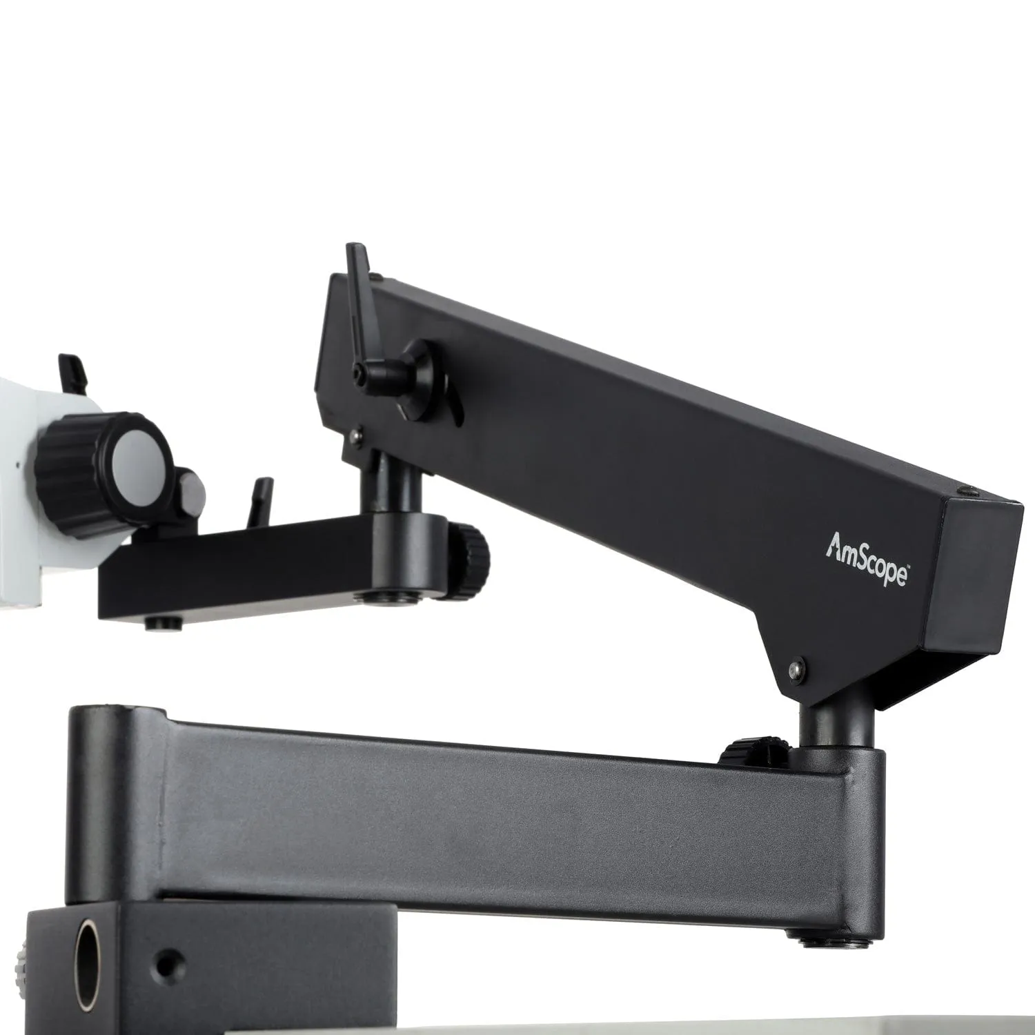 AmScope H800 Series Zoom Inspection Monocular Stereo Microscope 0.7X-5X Magnification on Articulating Arm