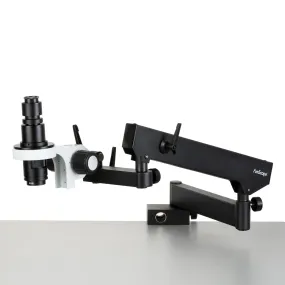 AmScope H800 Series Zoom Inspection Monocular Stereo Microscope 0.7X-5X Magnification on Articulating Arm