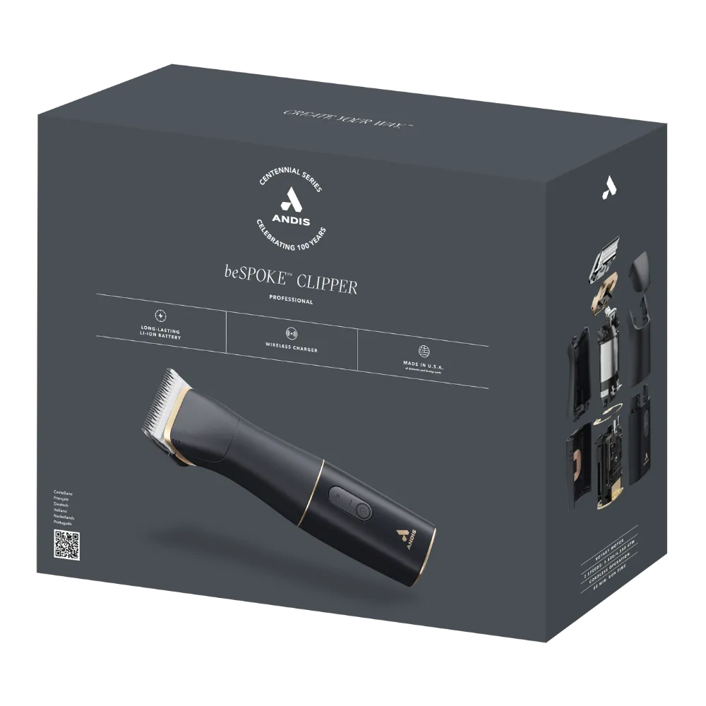 Andis beSPOKE Cordless Clipper - with 2 Batteries and Case