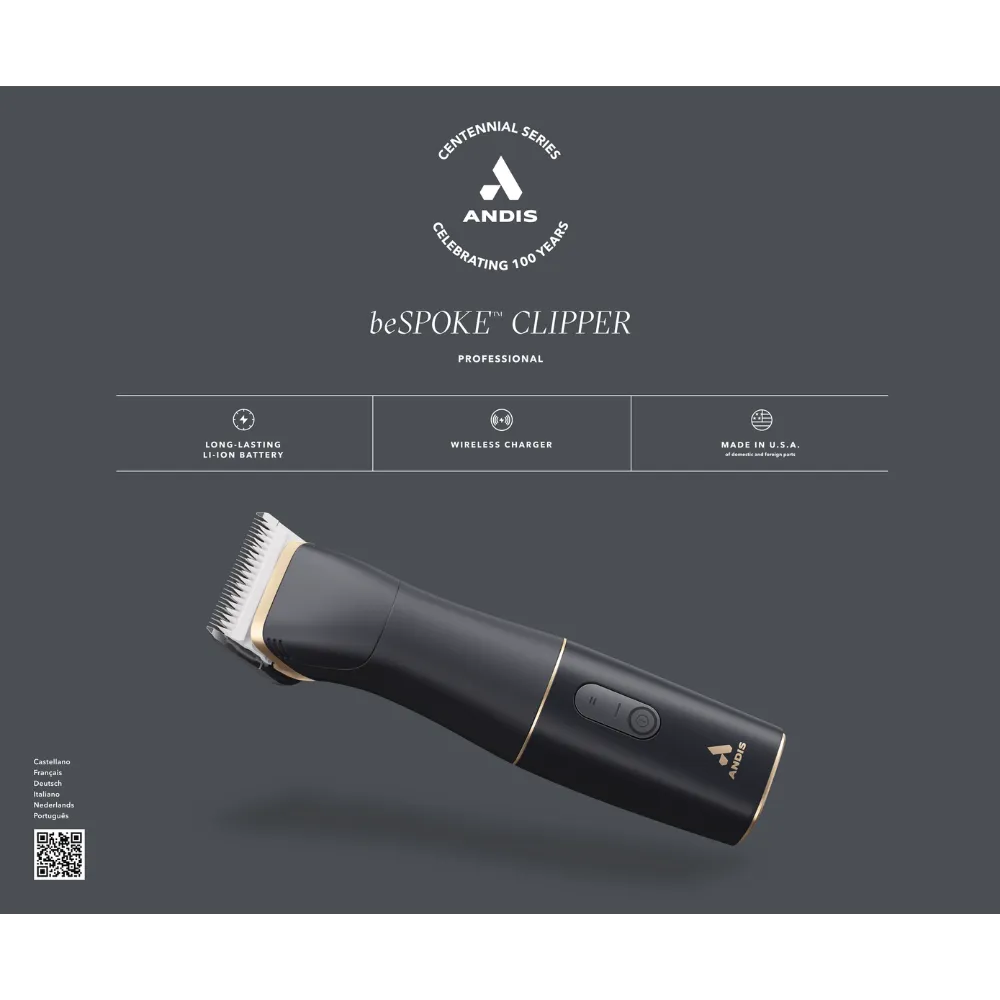 Andis beSPOKE Cordless Clipper - with 2 Batteries and Case