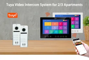Anjielo Smart Screen 7 inch Touch button 1080P with 2-door Doorbell Night Vision Video Doorphone For Home Villa Apartment