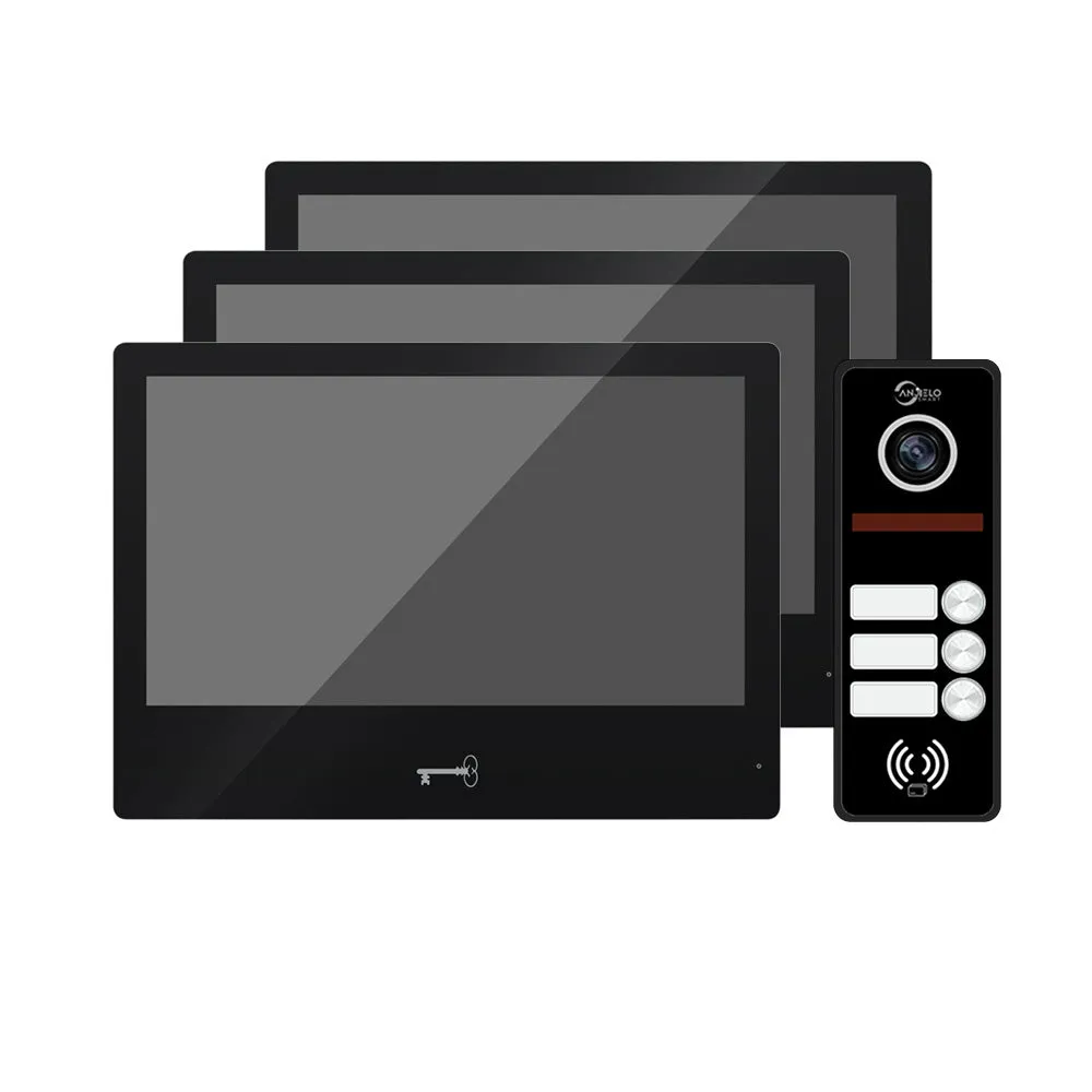 Anjielosmart Tuya Smart Touch Monitor 10 inch Screen with Wide Angle View Doorbell Camera Night Vision Video Doorphone For Home