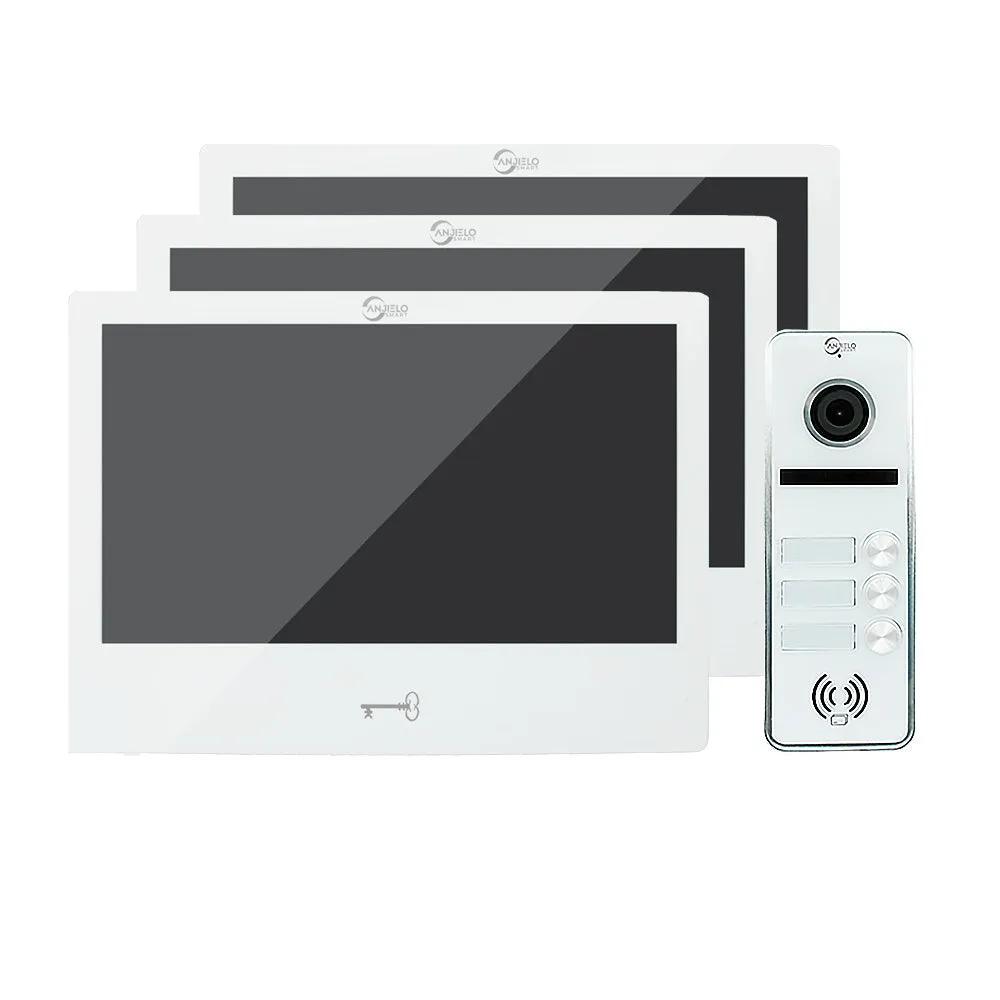 Anjielosmart Tuya Smart Touch Monitor 10 inch Screen with Wide Angle View Doorbell Camera Night Vision Video Doorphone For Home
