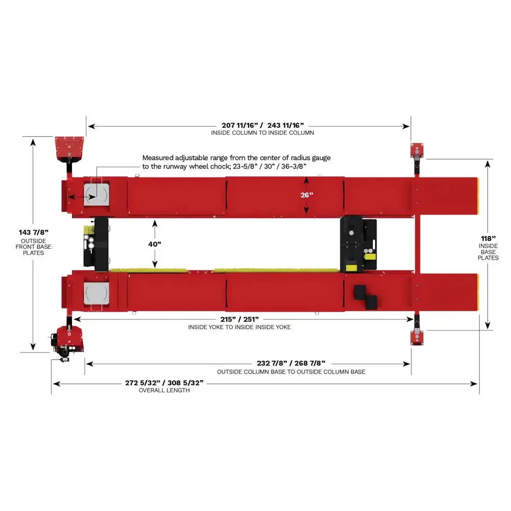 ARO22 HD 4-Post Alignment Lift, 22K, Open Front