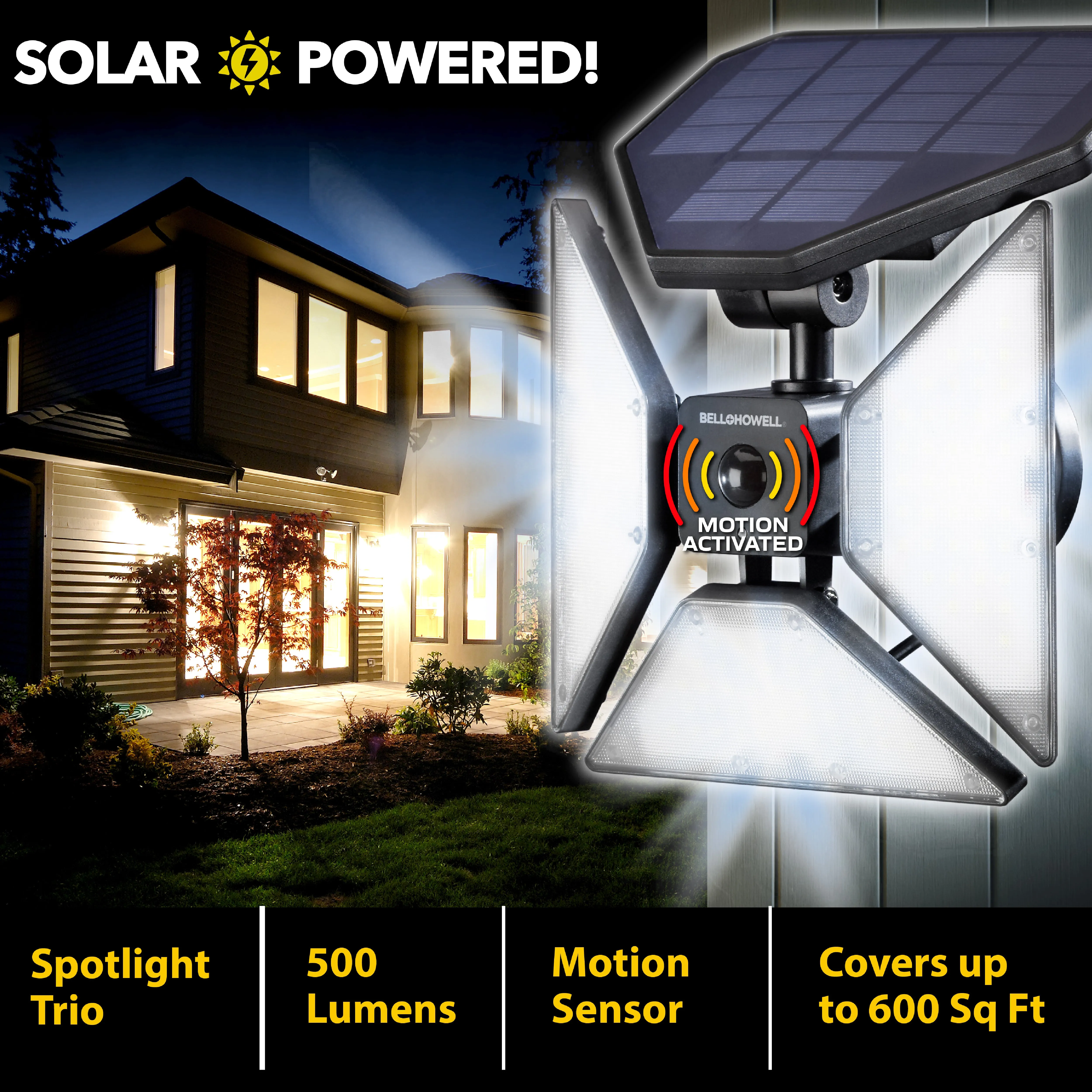 As Seen On Tv Bell Howell Bionic Trio Solar Outdoor Lights