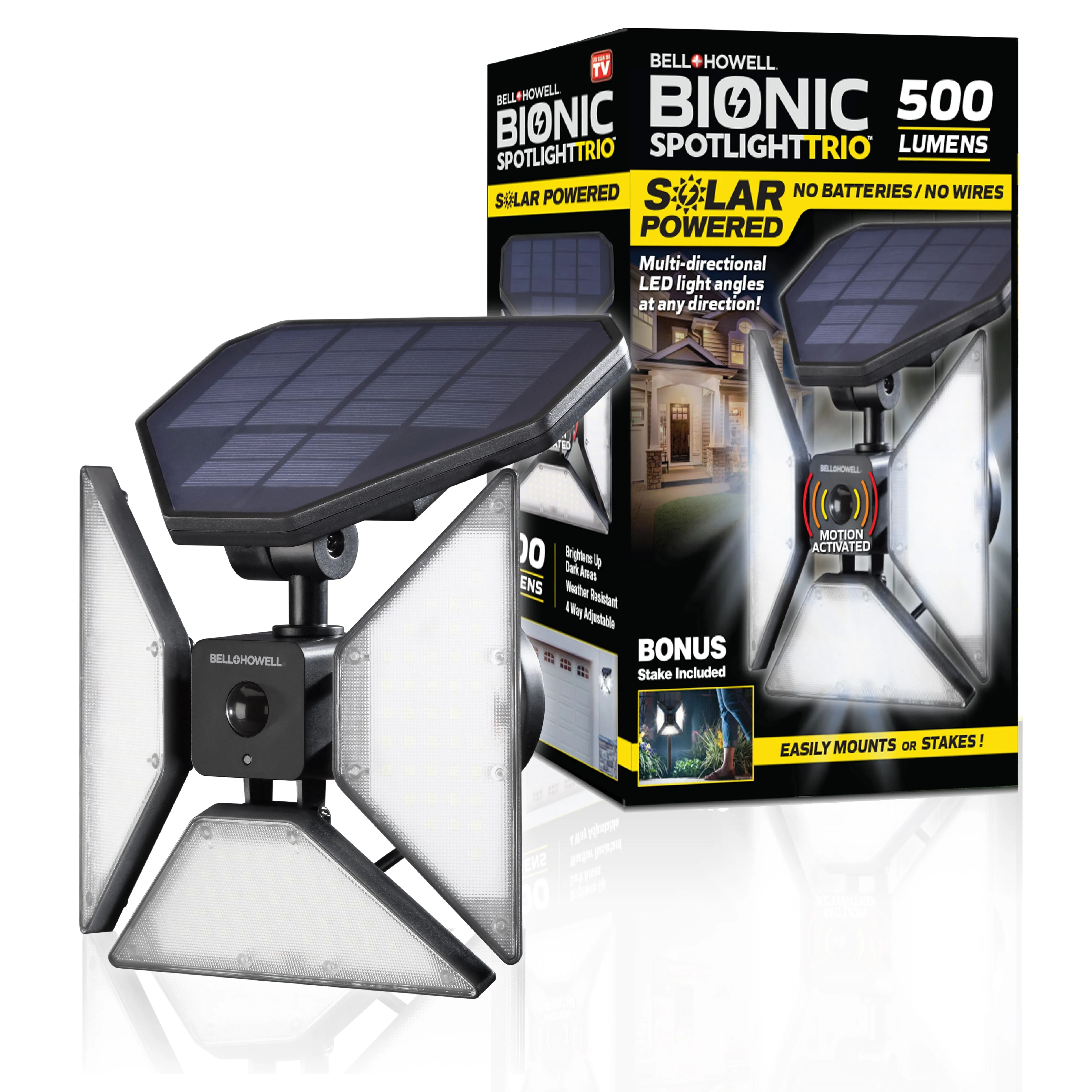 As Seen On Tv Bell Howell Bionic Trio Solar Outdoor Lights