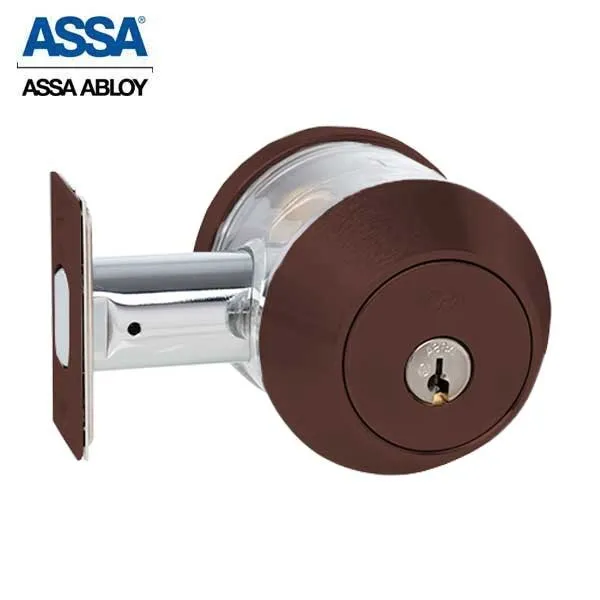 ASSA - 7000 Series - Maximum  - Double Cylinder Deadbolt with Security Guard - KA - 624 - Dark Oxidized Bronze - Grade 1