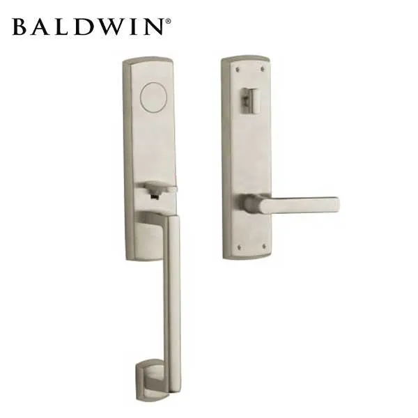 Baldwin Estate - 85387.LFD - Soho Lever Handleset - Full Dummy - 056 - Lifetime Satin Nickel - Grade 2 - LH