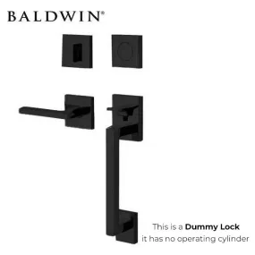 Baldwin Estate - 85390.RFD - Minneapolis Sectional Handleset - Full Dummy - 190 - Satin Black - Grade 2 - RH