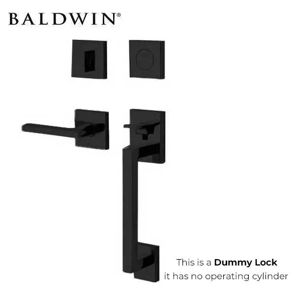 Baldwin Estate - 85390.RFD - Minneapolis Sectional Handleset - Full Dummy - 190 - Satin Black - Grade 2 - RH