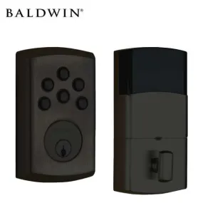 Baldwin Estate Soho - 8285.AC1 Keyless Entry Electronic Deadbolt - Singl Cyl - 190 - Satin Black - Grade 2