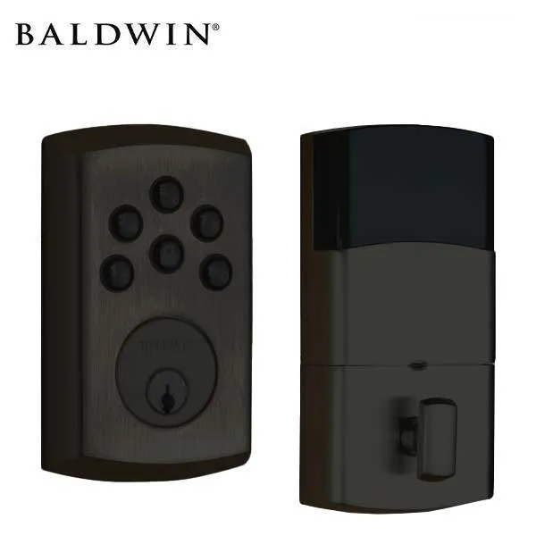 Baldwin Estate Soho - 8285.AC1 Keyless Entry Electronic Deadbolt - Singl Cyl - 190 - Satin Black - Grade 2