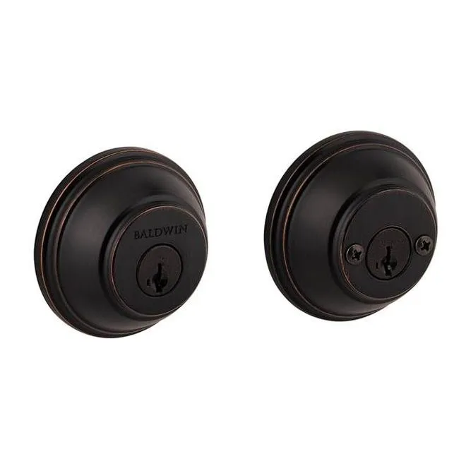 Baldwin Prestige  Round Double Cylinder Deadbolt with RCAL Latch; RCS Strike