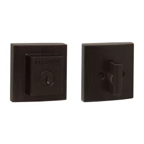 Baldwin Prestige  Square Single Cylinder Deadbolt with RCAL Latch; RCS Strike; and Smart Key