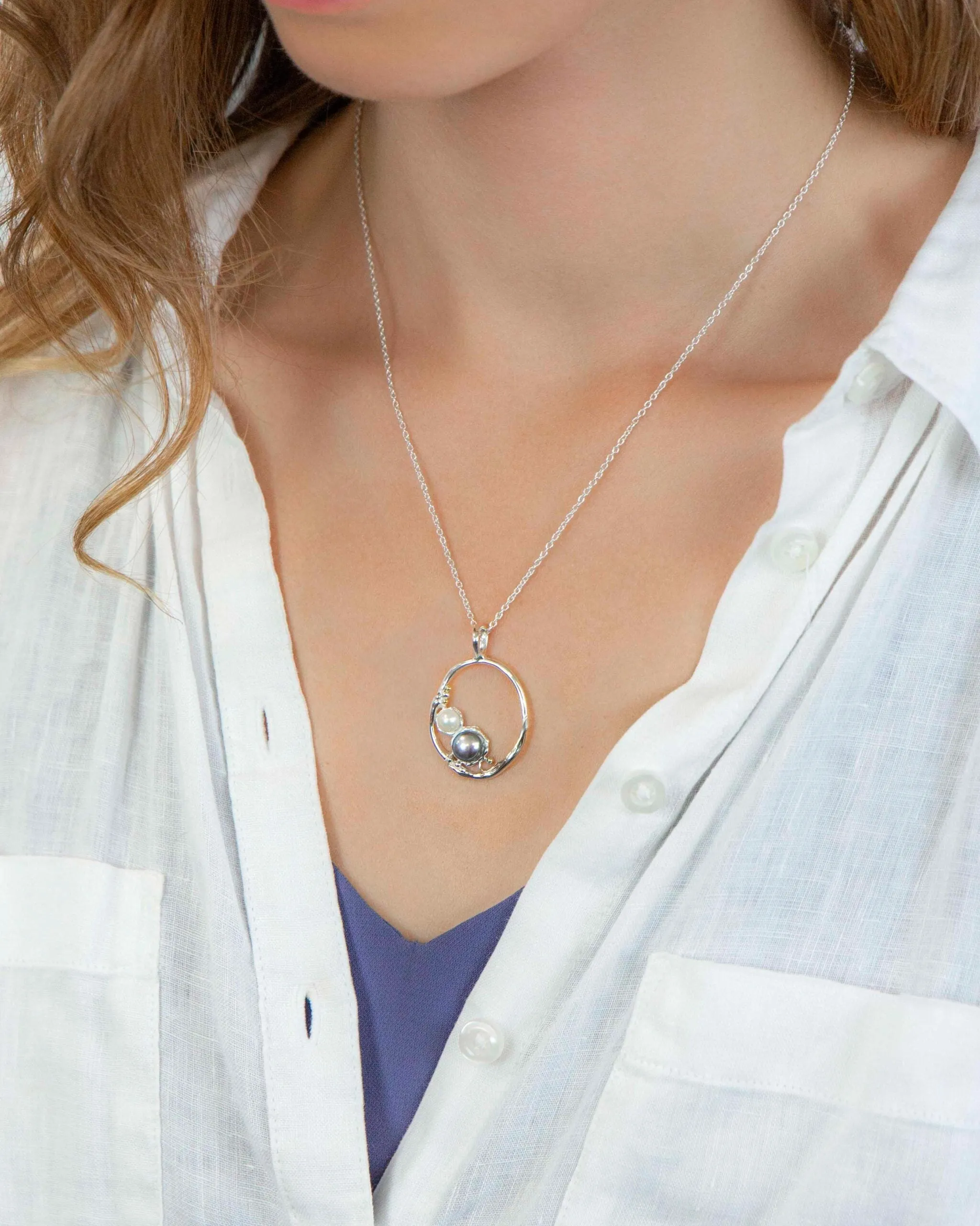 Banyan Organic Pearl Duo Necklace