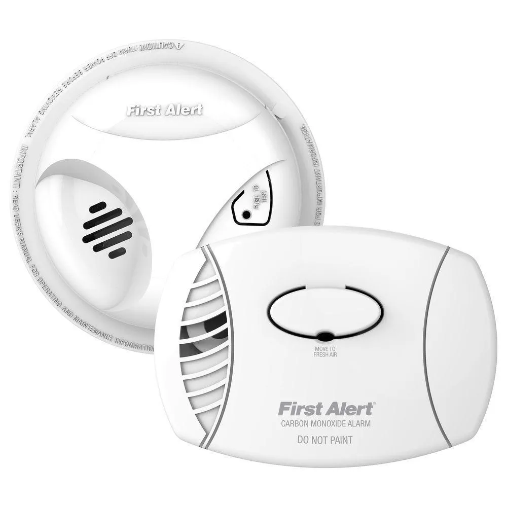 Battery Powered Combination Pack Smoke and Carbon Monoxide Detector with Low Battery Alert