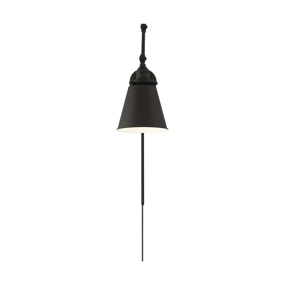Bayard Swing Arm Lamp Matte Black w/ Switch 120v