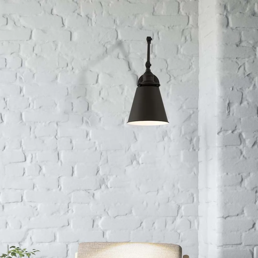 Bayard Swing Arm Lamp Matte Black w/ Switch 120v