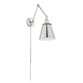 Bayard Swing Arm Lamp Polished Nickel w/ Switch 120v