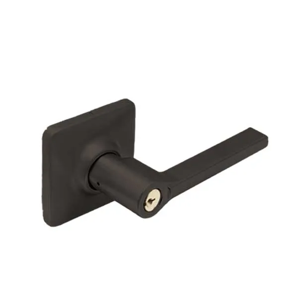 Cal-Royal - Challenger - Standard Duty Cylindrical Lever Set - Storeroom - "C" Keyway - Square Rose - Black - Grade 2