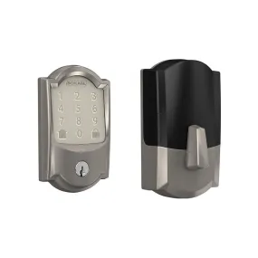 Camelot Satin Nickel Encode Smart Wi-Fi Lock with Alarm