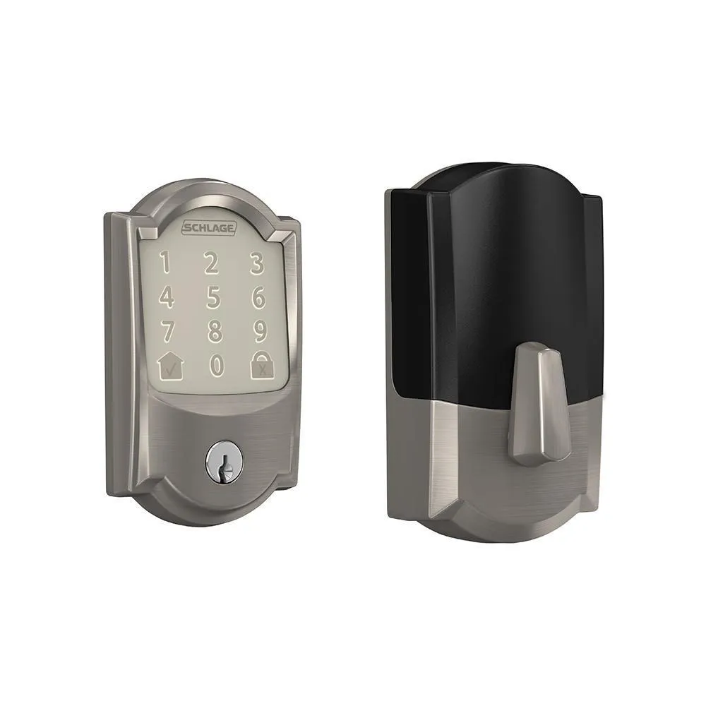 Camelot Satin Nickel Encode Smart Wi-Fi Lock with Alarm