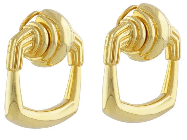 Cartier Aldo Cipullo Door Knocker Earrings in 18K