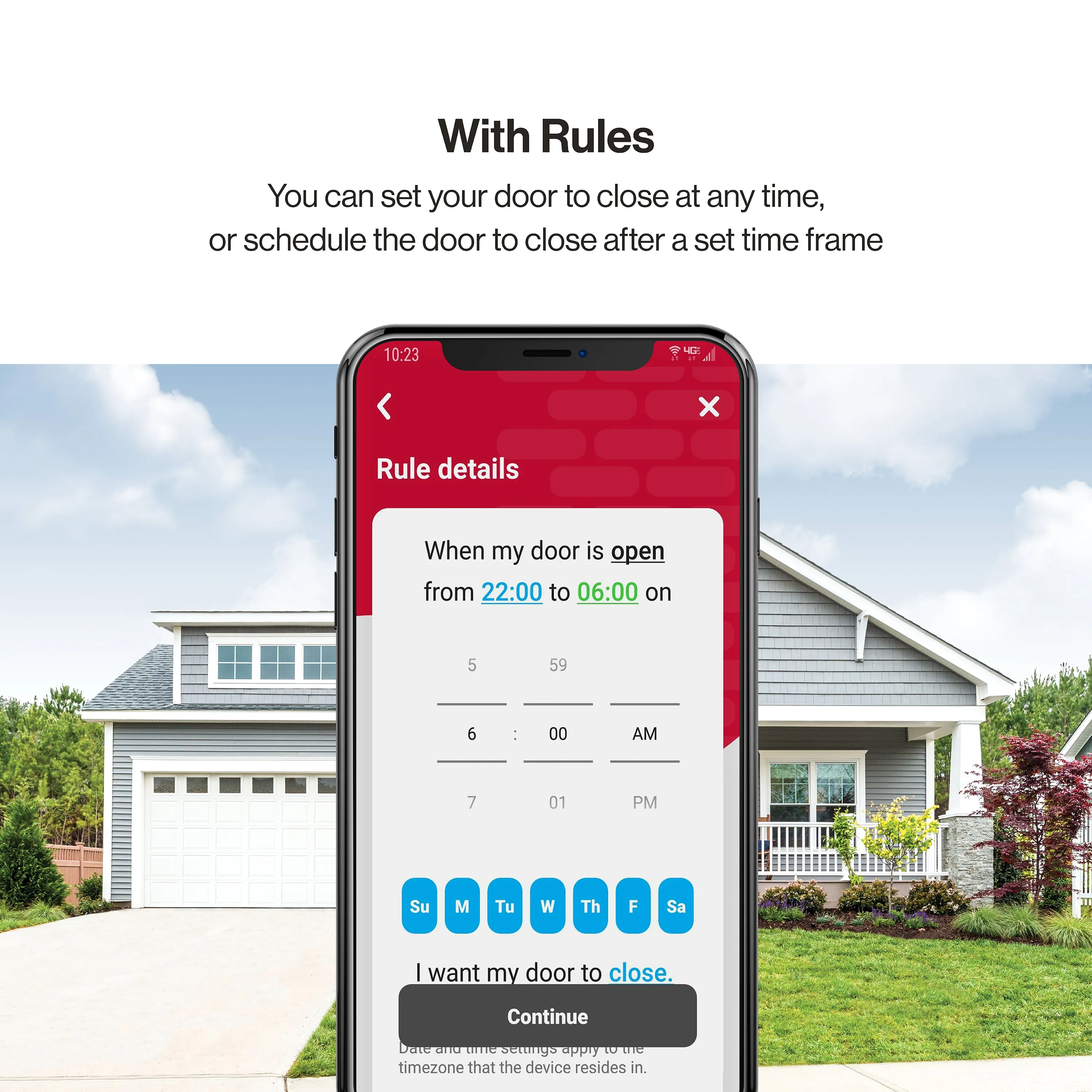 Chain Glide Connect Essentials- 1/2 HPc Durable Chain Drive Smart Garage Door Opener with LED Lights Included