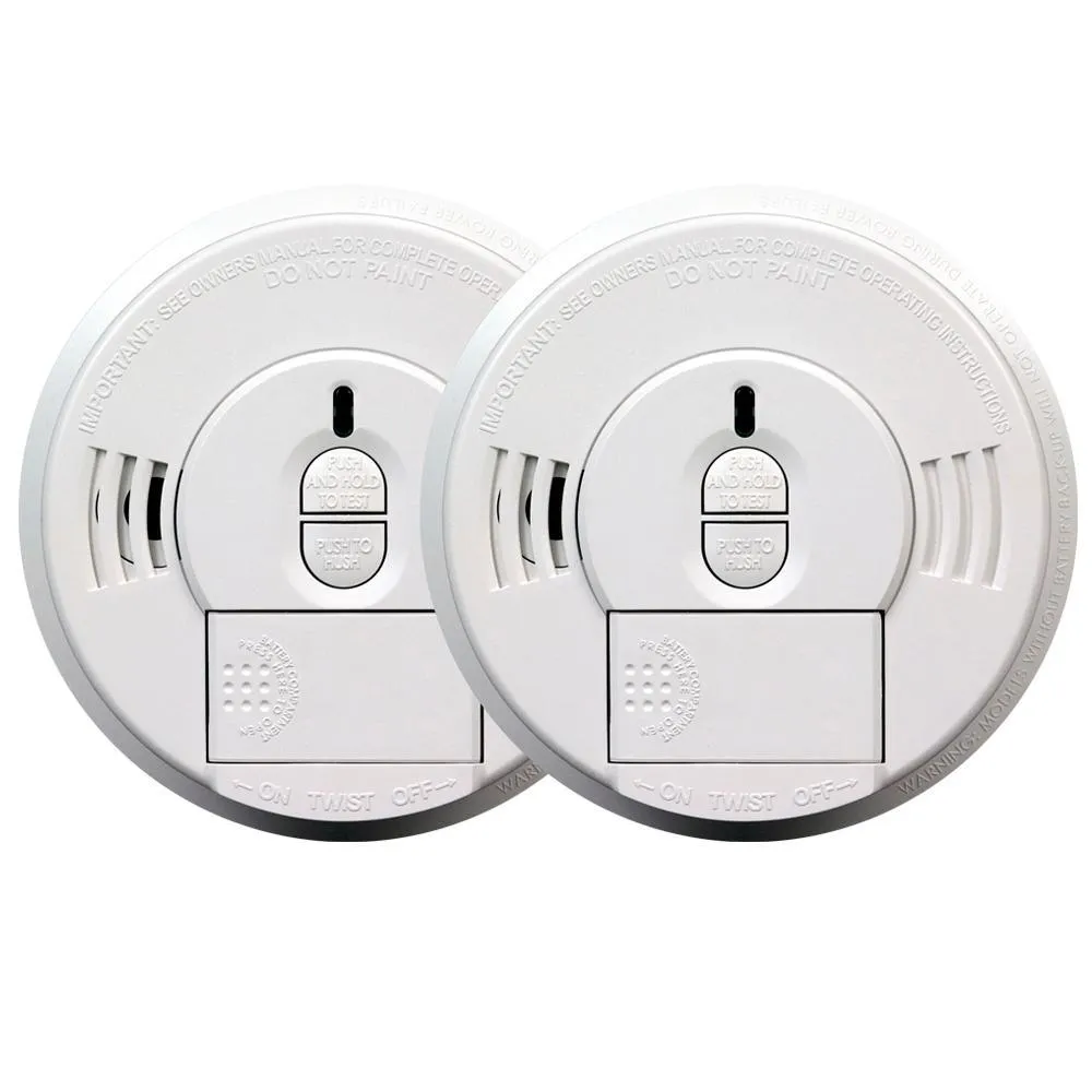 Code One Battery Operated Smoke Detector with Front Load Battery Door