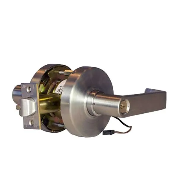Command Access - Electrified Cylindrical Clutch Lever Set - Fail Secure - Storeroom - L6 Lever - 12V - Satin Chrome - Grade 1