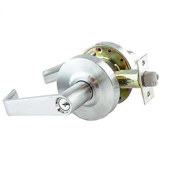 Commercial Lever Set Handle - Clutch Lever Set -  2-3/4” Standard Backset - Satin Chrome - Storeroom - Grade 2